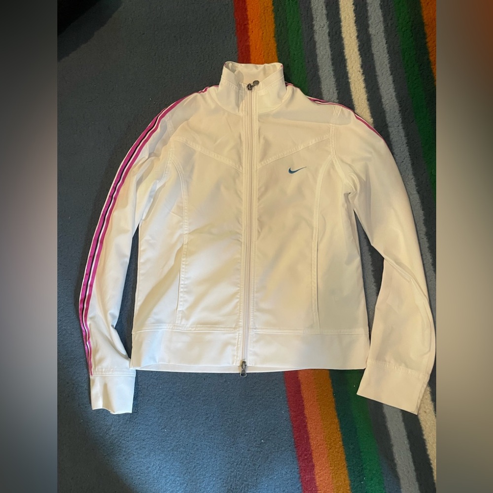 Nike White Vintage wind breaker
